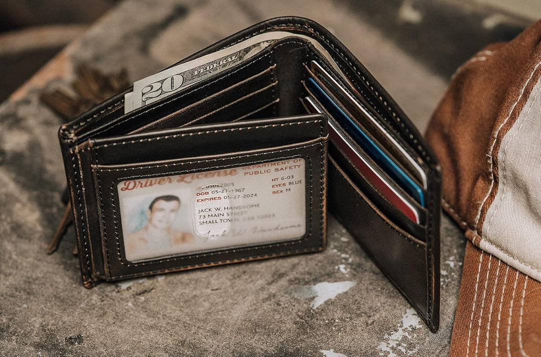 House of Jack Co. Billetera con calaveras para hombre, doble identi...