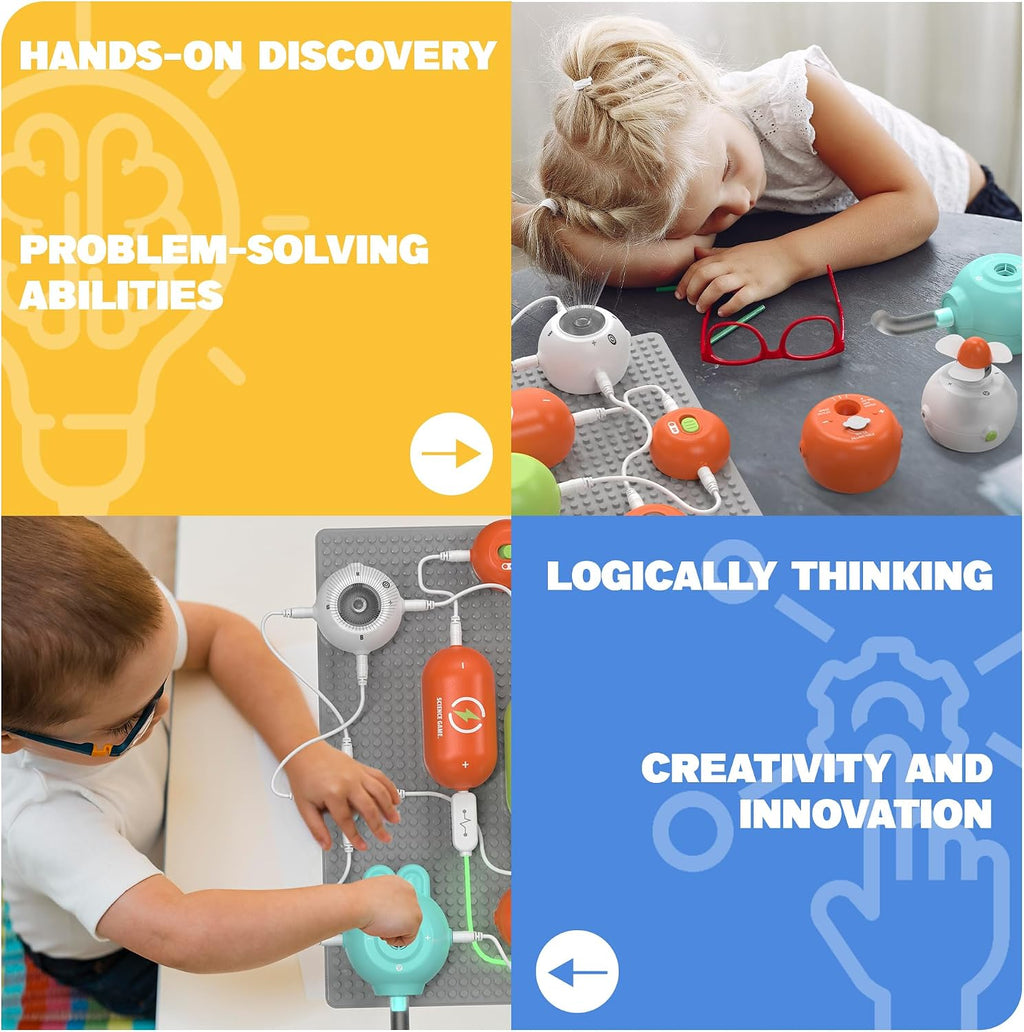 Kits de ciencia para niños: kits STEM para niños, kit de exploración de electrónica, más de 420 proyectos, 35 piezas de circuito y 320 proyectos, 16 piezas de circuito