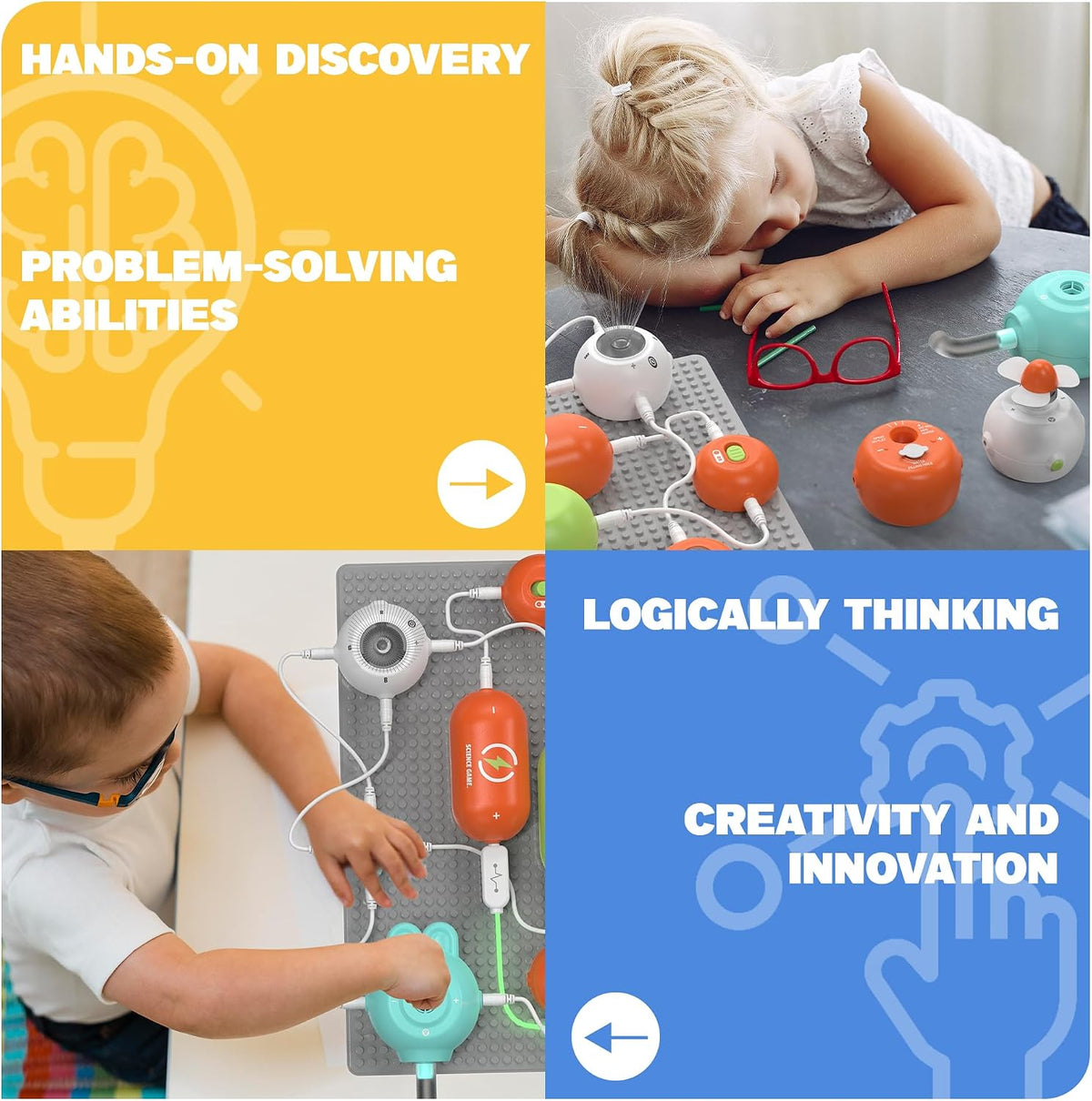 Kits de ciencia para niños: kits STEM para niños, kit de exploración de electrónica, más de 420 proyectos, 35 piezas de circuito y 320 proyectos, 16 piezas de circuito