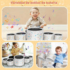 Juego de batería para niños pequeños de 2 a 4 años, instrumento musical de