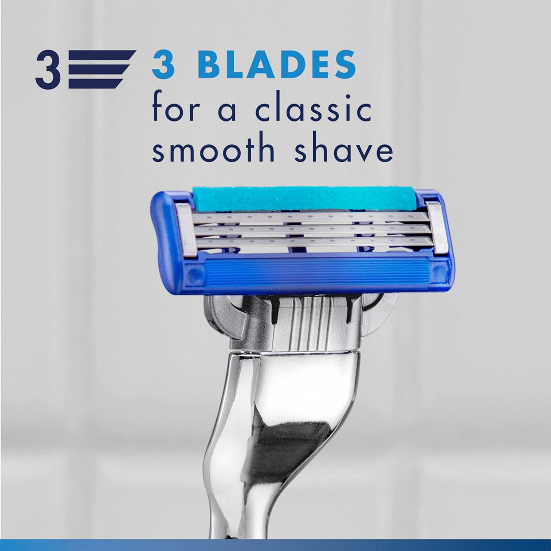Gillette Mach3 Turbo Razor para hombres, 17 recambios de cuchillas,...