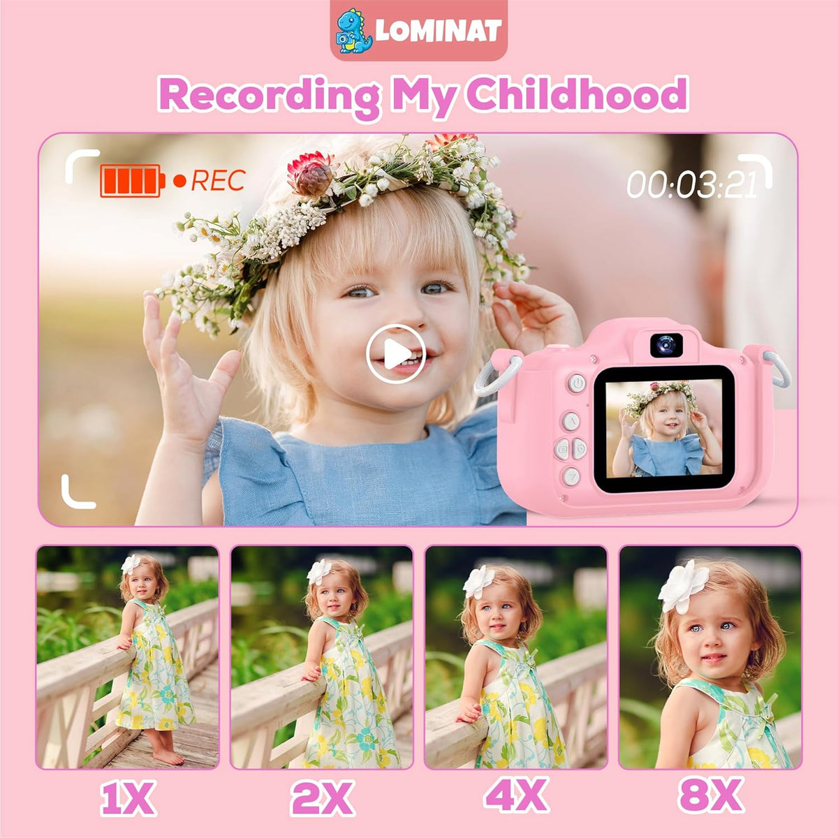 Cámara de Unicornio para Niñas de 3-12 Años, Cámara Selfie para Niñ...