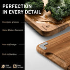 Juego de 3 tablas de cortar de teca para cocina, tablas de madera no tóxicas