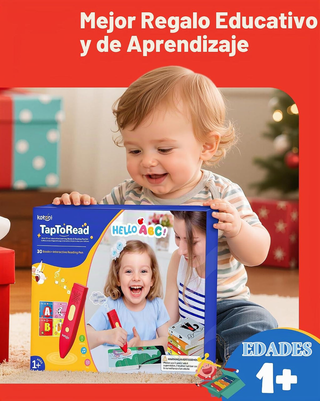 KOKODI Juego de 30 libros pequeños, 30 libros de audio interactivos, libros de sonido para niños, juguetes electrónicos de aprendizaje para niños y niñas, 30 libros de palma enfocados en mini libros de tablero para aprendizaje educativo de libros de bloqu