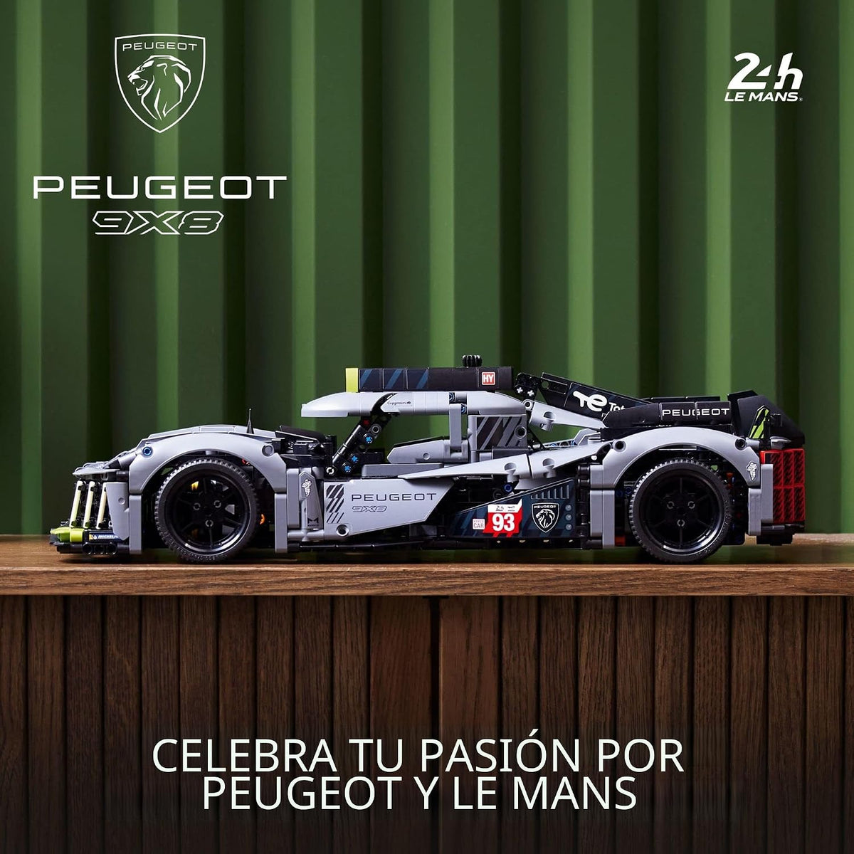 LEGO Technic Peugeot 9X8 24H Le Mans Hybrid Hypercar 42156 - Kit de construcción de auto de carreras coleccionable para adultos y adolescentes, modelo de auto de carreras a escala 1:10, regalo para
