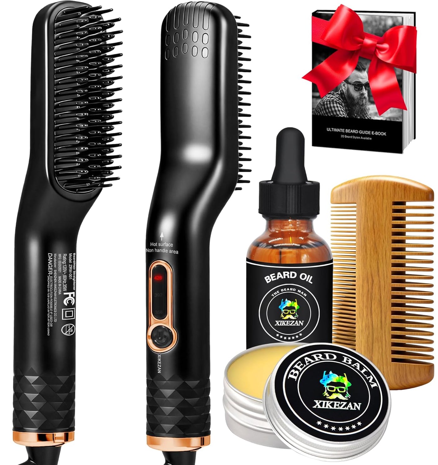 Alisador de barba con aceite y bálsamo para barba y libro electróni...