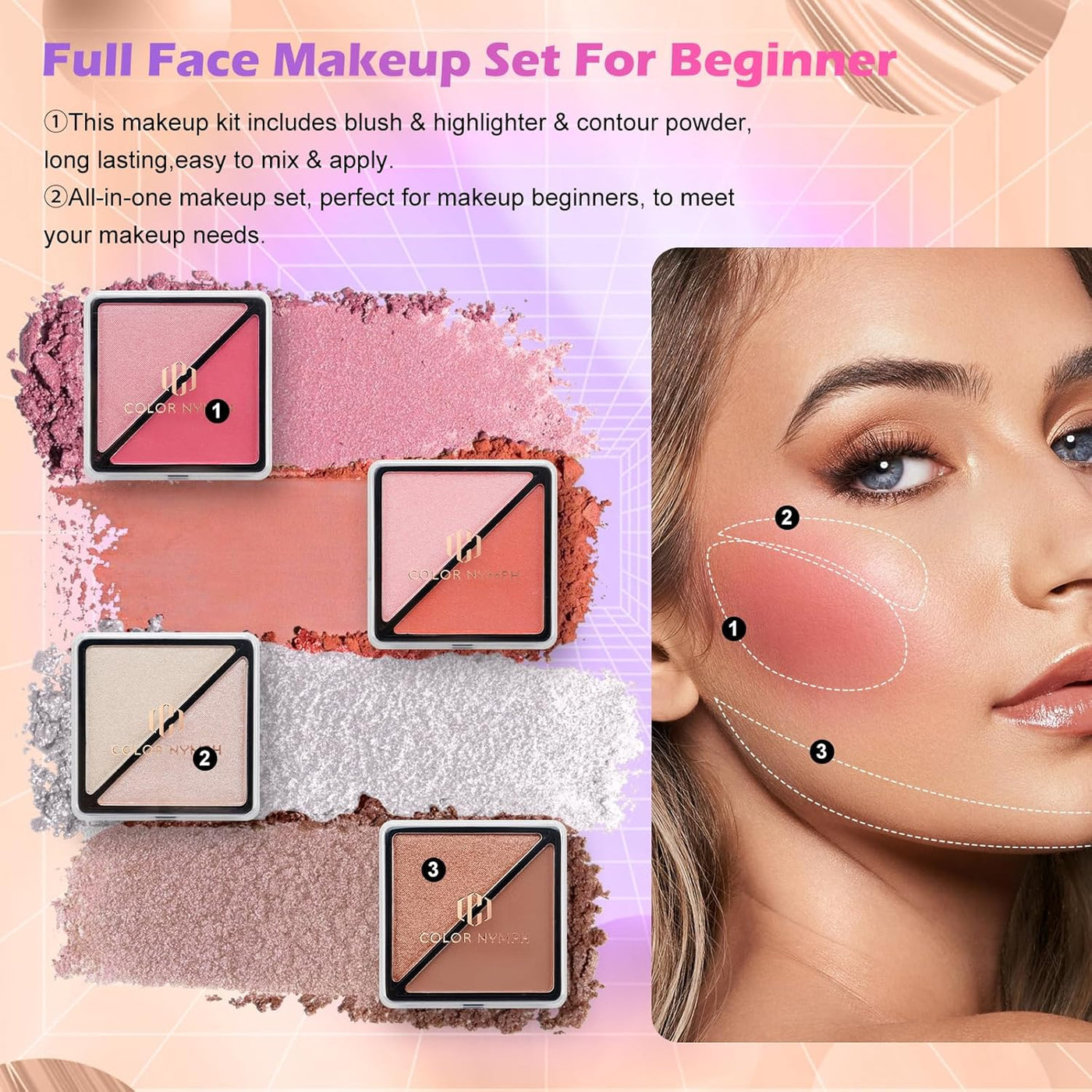 Color Nymph Kit de maquillaje para niñas adolescentes | Juego compl...