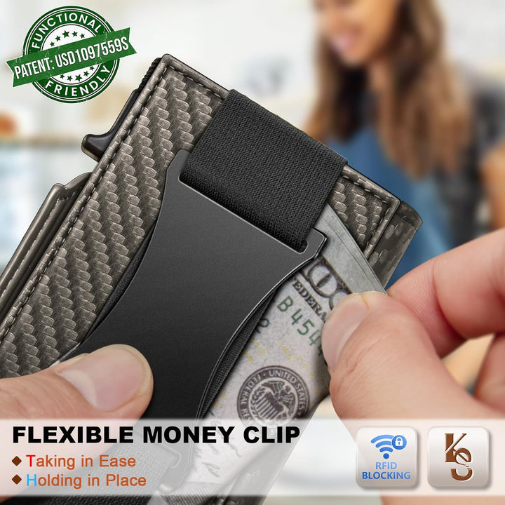 KEMISANT Billetera Airtag para hombre, delgada con bolsillo frontal...