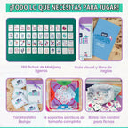 Mini Mahjer Juego de Mahjong americano para principiantes, niños y familias