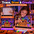 Tablero de dibujo LED recargable de 16 pulgadas | Artes y manualidades de Halloween para niños de 4 a 6 años