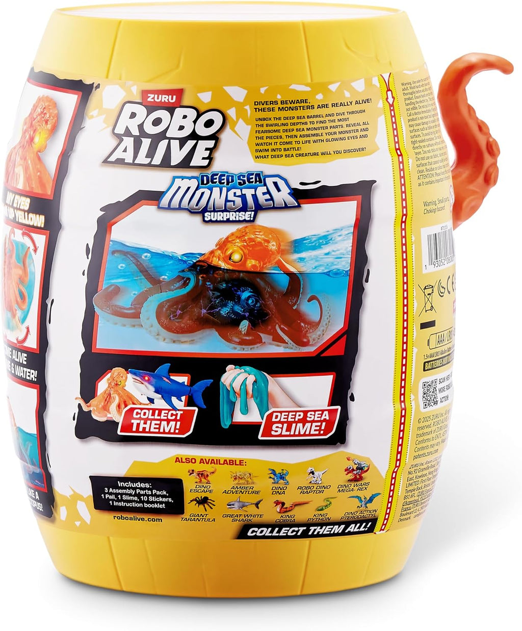 Robo Alive Monstruo del Mar Profundo Sorpresa (Pulpo) por ZURU, Desembalaje Sorpresa y Juguete Animal Electrónico para Niños