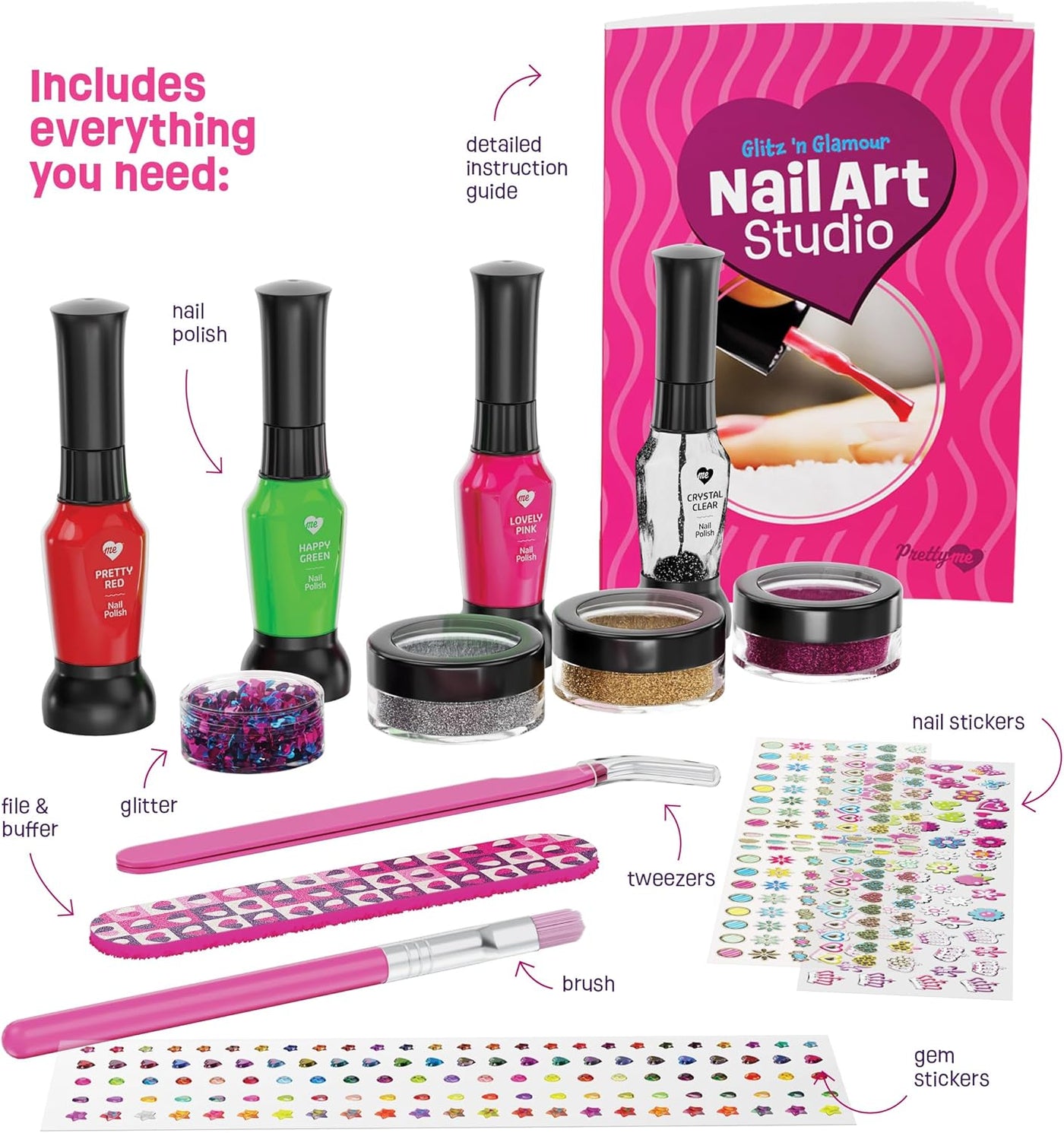 Estudio de arte de uñas para niñas regalo de cumpleaños