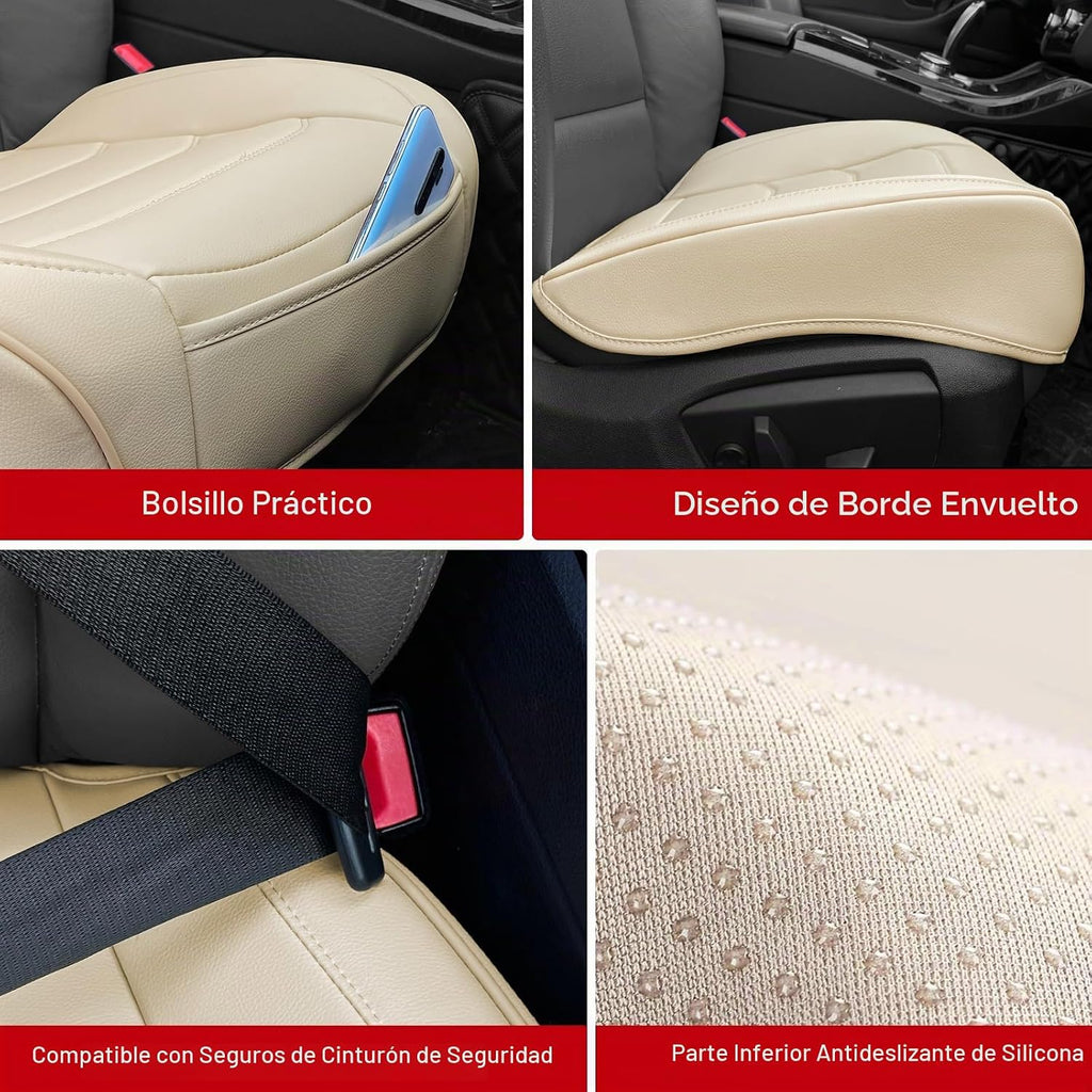 Funda de asiento de coche para piel sintética de lujo y comodidad