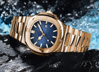 BESTKANG Reloj de movimiento de cuarzo para hombre, reloj luminoso impermeable para hombre, relojes de negocios de correa de acero inoxidable