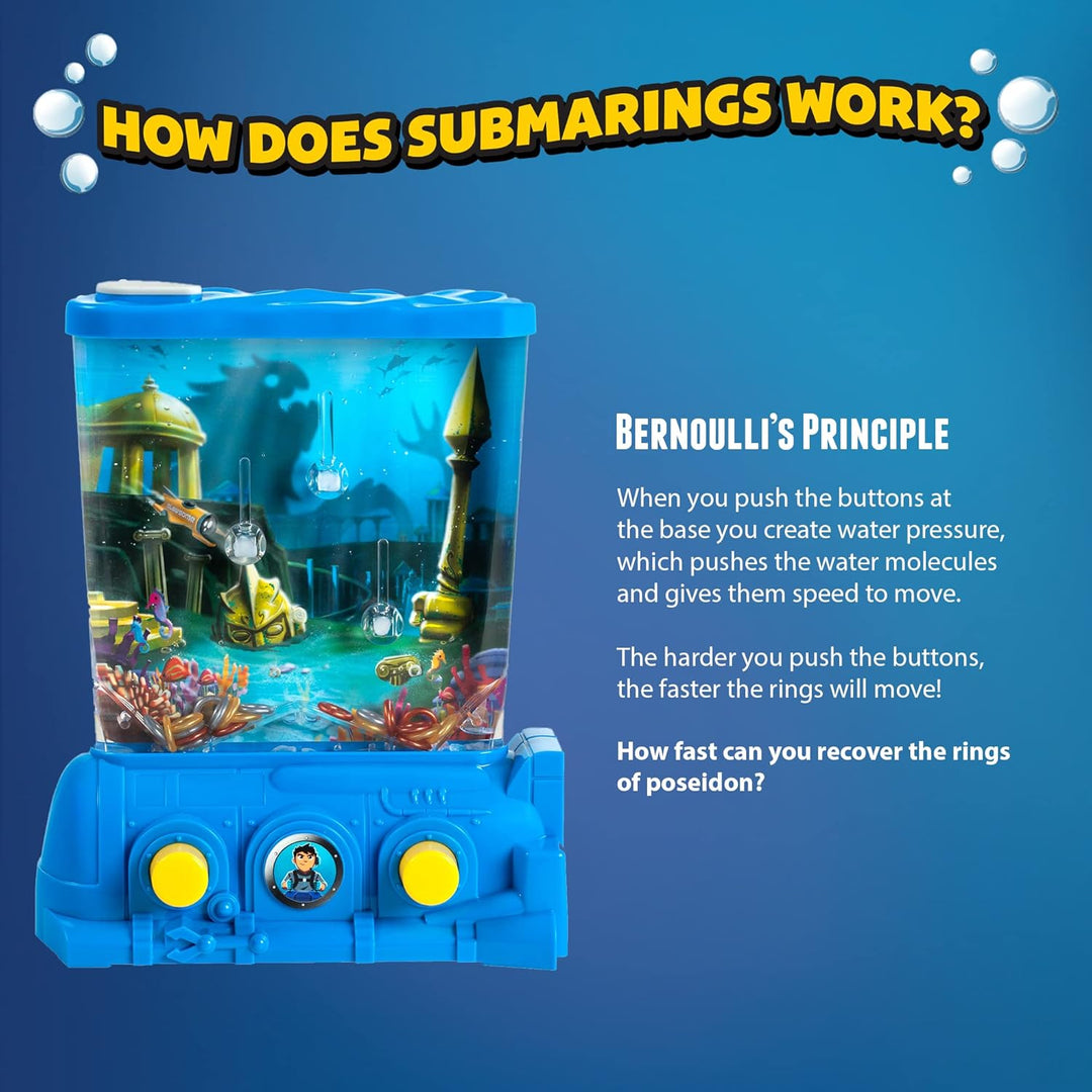 CLAWSOME! Submarings - Juego de agua portátil | Mini anillo oceánic...