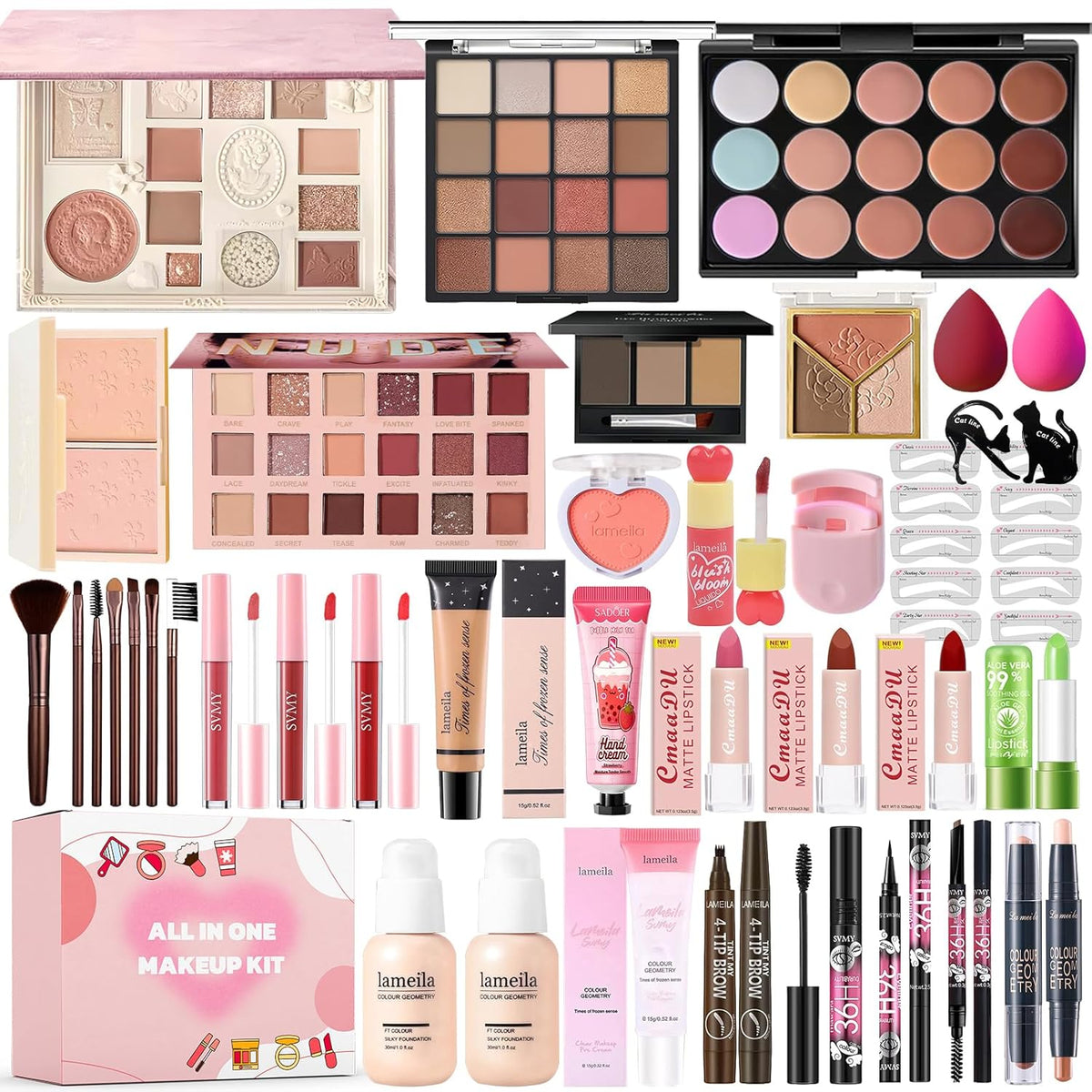 Kit de maquillaje todo en uno para mujeres, kit completo, juego de...