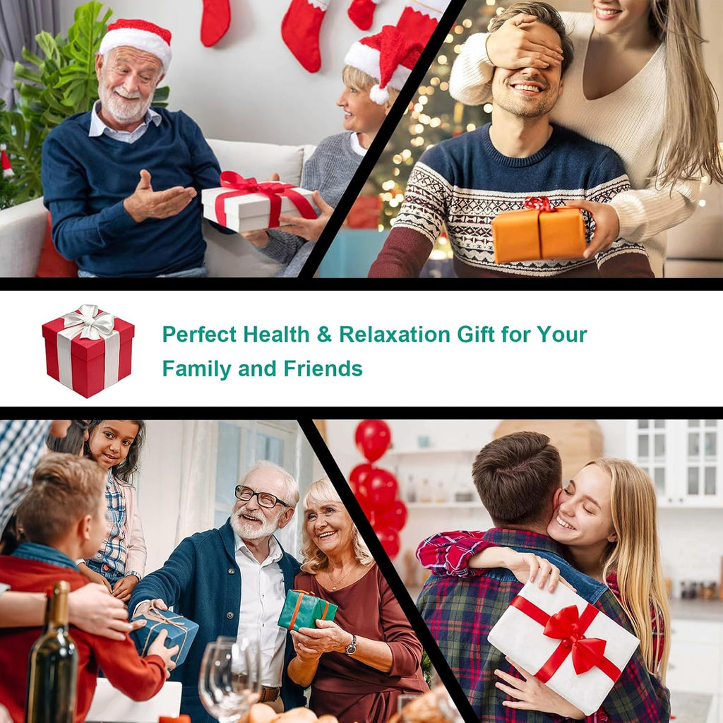 LINGTENG Masajeador de pies inalámbrico recargable con calor, masajeador de pies Shiatsu con control remoto de cable y masaje de rodillo, portátil para uso en el hogar y oficina, regalos para papá y mamá, no funcionará mientras se carga