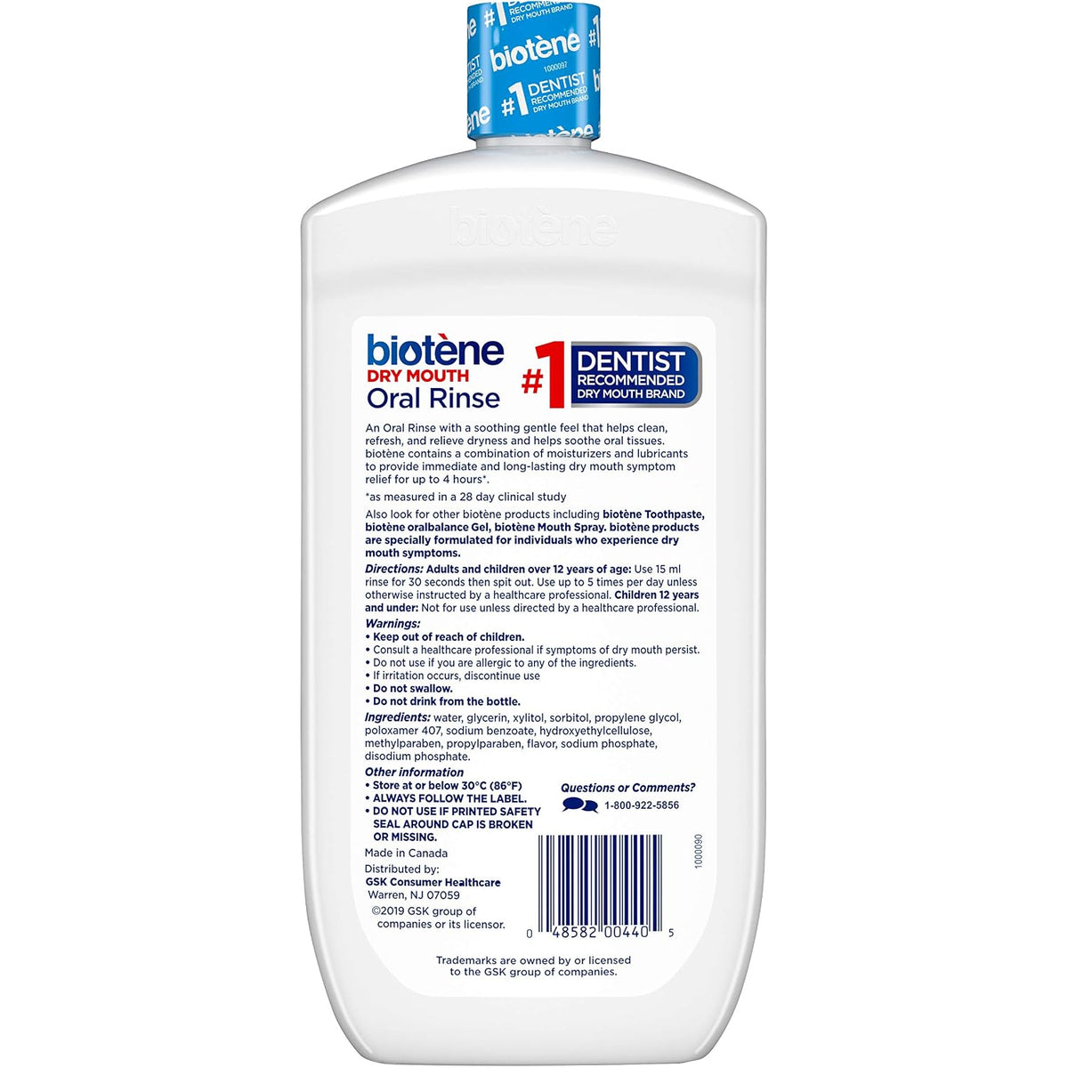 Enjuague bucal Biotene para boca seca, refresca el aliento y tratam...