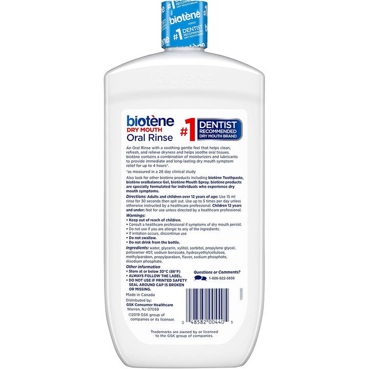 Enjuague bucal Biotene para boca seca, refresca el aliento y tratam...