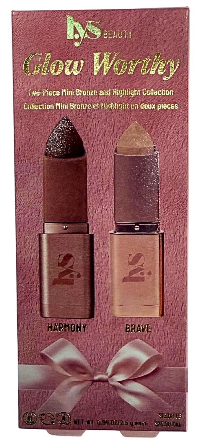 LYS Beauty Glow Worthy 2-Pieza Mini Dúo de Barras de Bronceador y R...