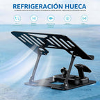 Soporte para portátil 5 en 1 para escritorio con base de estación