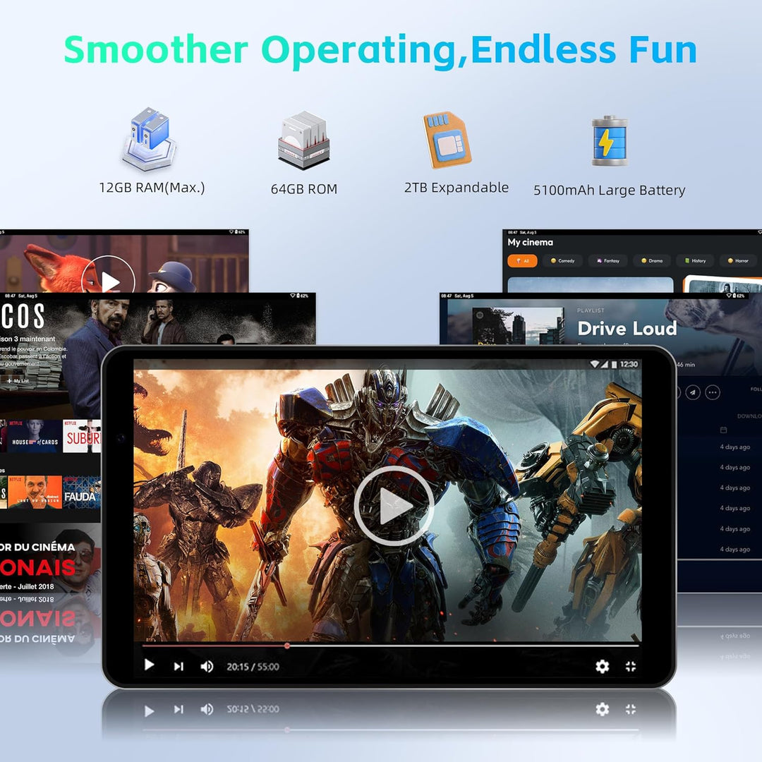 HAOVM 【2025 Android 15 Tablet M8 Tablet de 8 pulgadas, CPU de 8 núc...