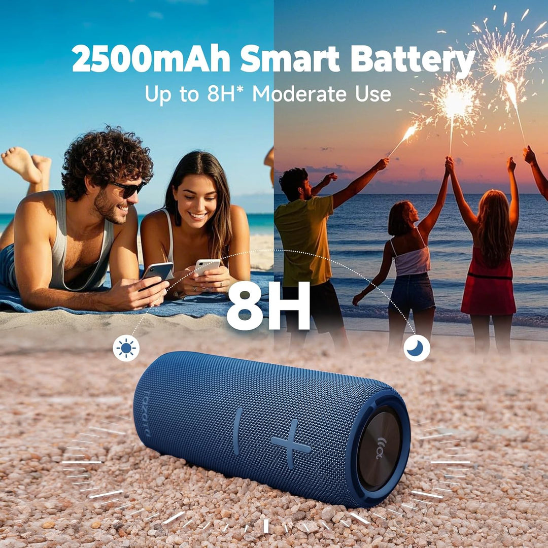 TAZATA Altavoz Bluetooth impermeable IPX7, sonido HD de 30 W, tiemp...