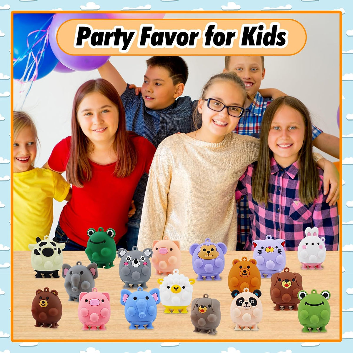 24 piezas de favores de fiesta para niños, juguetes pop de animales en 3D, rellenos para bolsas de dulces para niños, rellenos de piñata, premios de carnaval, juguetes fidget a granel, premio