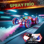 S-Pider - Auto de control remoto, 2.4 GHz 4WD con detección de gestos Rc Stunt Car para niños y niñas de 6 a 12 años, autos RC Drift con luces y aerosol, juguetes de doble cara, regalo ideal de cumpleaños y Navidad para niños