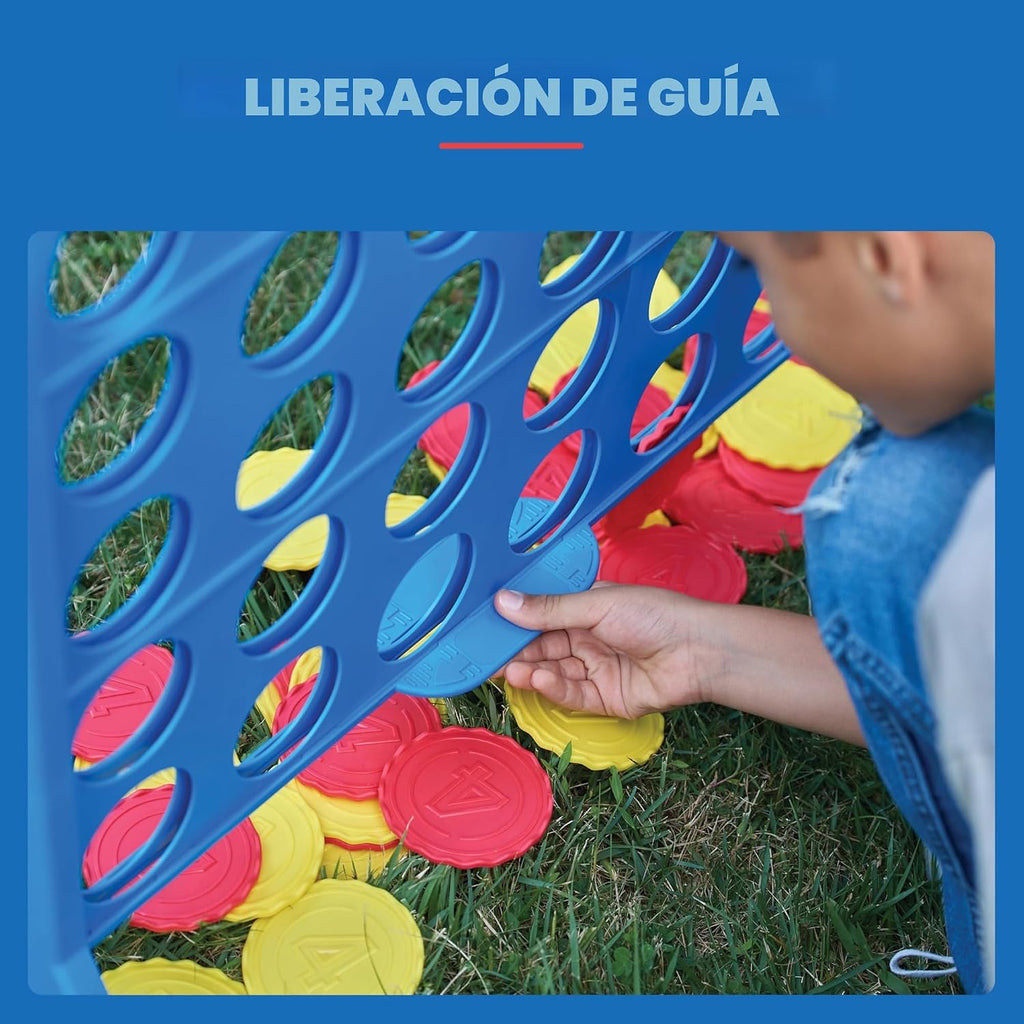 EastPoint - Juego de césped Connect 4 de gran tamaño, color azul, 42 piezas