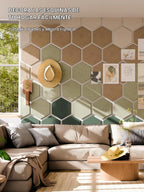 Paquete de 12 azulejos hexagonales de fieltro para tablón de