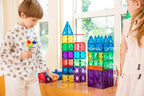 MEGAGONTILES Juego de azulejos magnéticos Marble Run de 120 piezas | Bloques de construcción magnéticos autenticados por STEM con piezas de pista de mármol | Juguete educativo de construcción para niños de 3 a 8 años (niños y niñas)