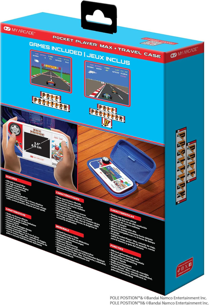 My Arcade Pole Position Pocket Player Max: Juegos para niños, Contr...