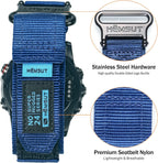 Compatible con la Correa de Reloj Garmin, Correa Deportiva de Nylon Super Resistente con Diseño de Bucle Tejido para Fenix/Forerunner/Approach/MARQ/Quatix/Serie D2, Correa de Reemplazo Resistente para