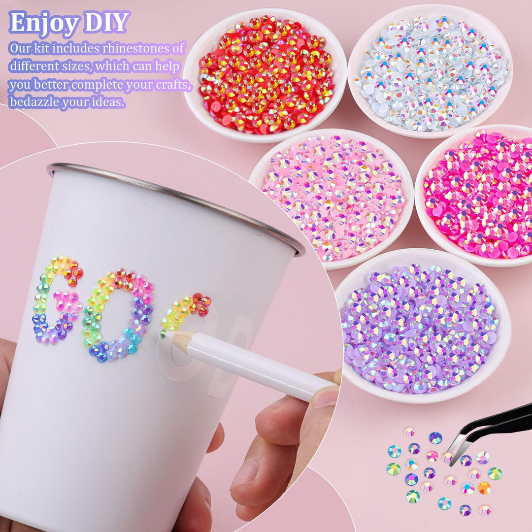 20000 piezas de estrases de resina de Jelly para bedazzling, gemas...