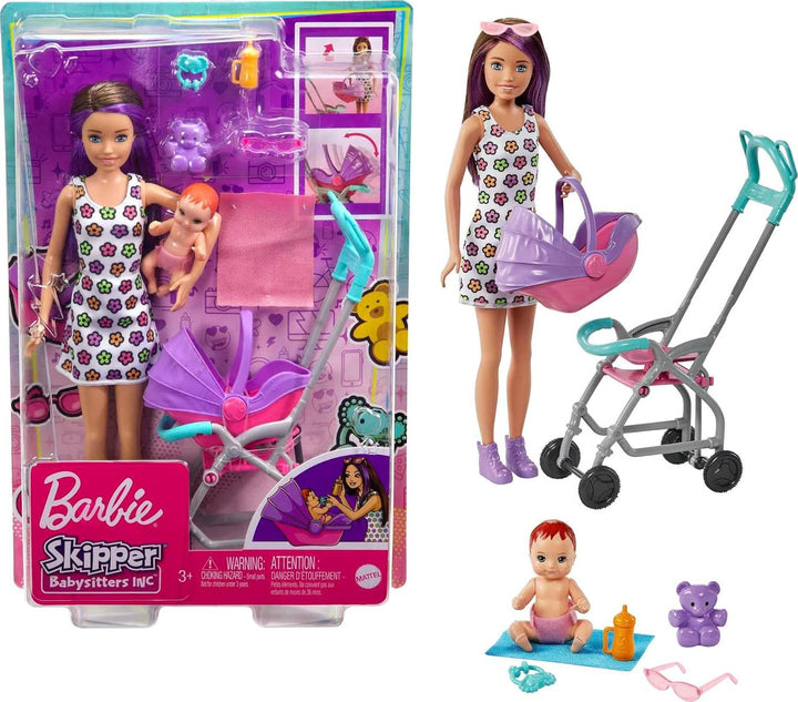 Barbie Skipper Babysitters, Inc. Juego con muñeca niñera Skipper (m...