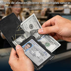 Billetera para hombre minimalista con bloqueo RFID y ranura para tarjetas