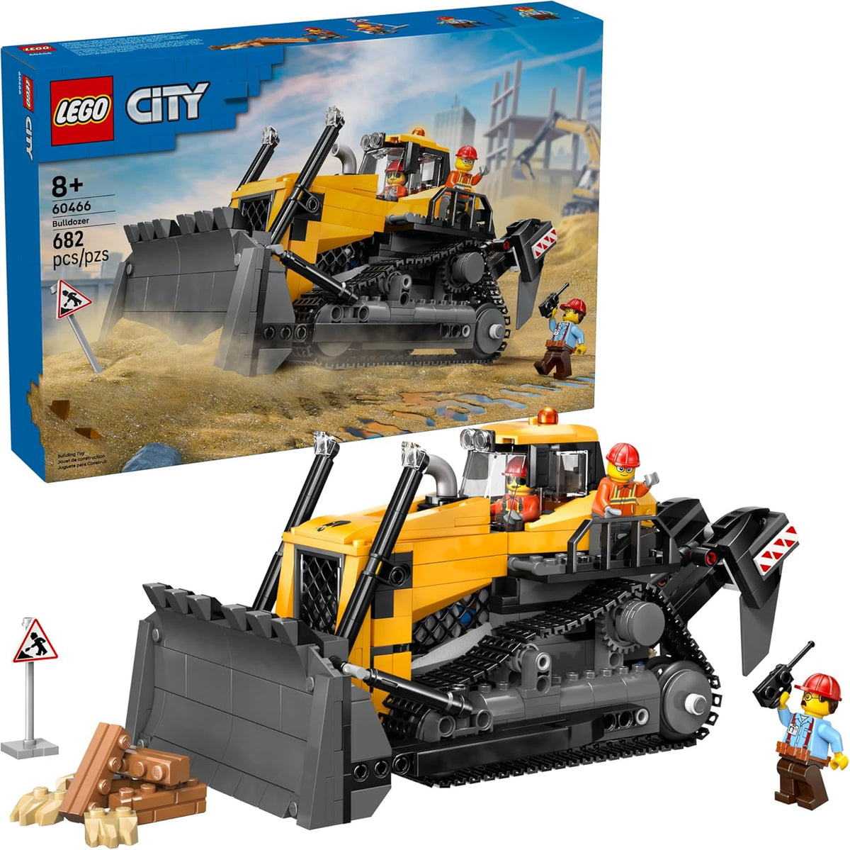 LEGO City Yellow Bulldozer - Juguete de construcción para niños, a...