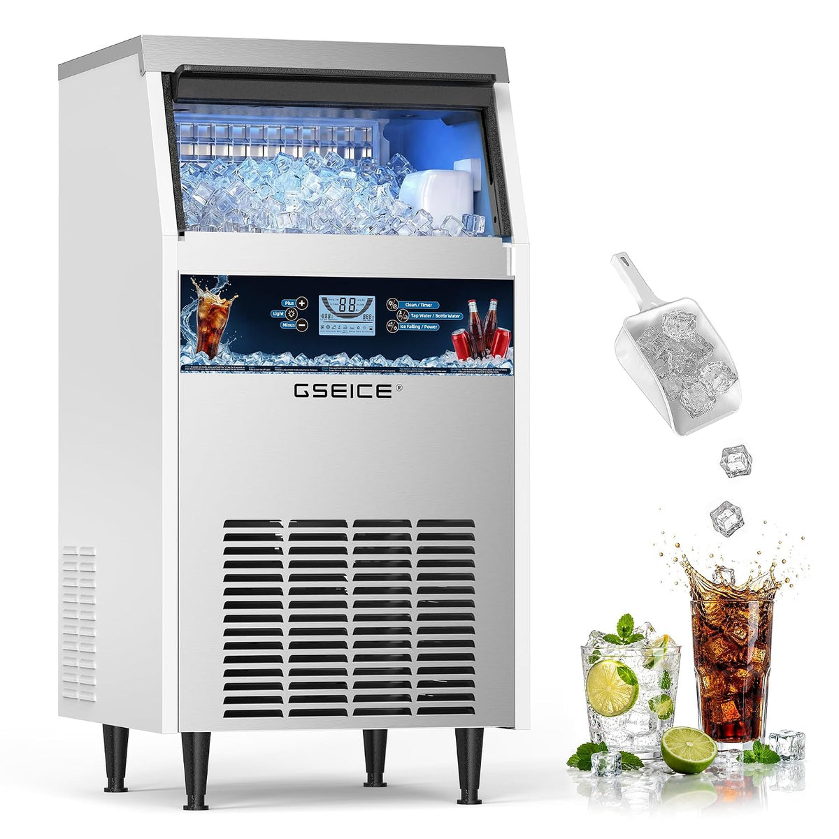GSEICE Máquina comercial del fabricante de hielo 200lbs/24H con