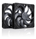 Noctua NF-A14x25 G2 PWM Sx2-PP chromax.Black, Juego de Ventiladores