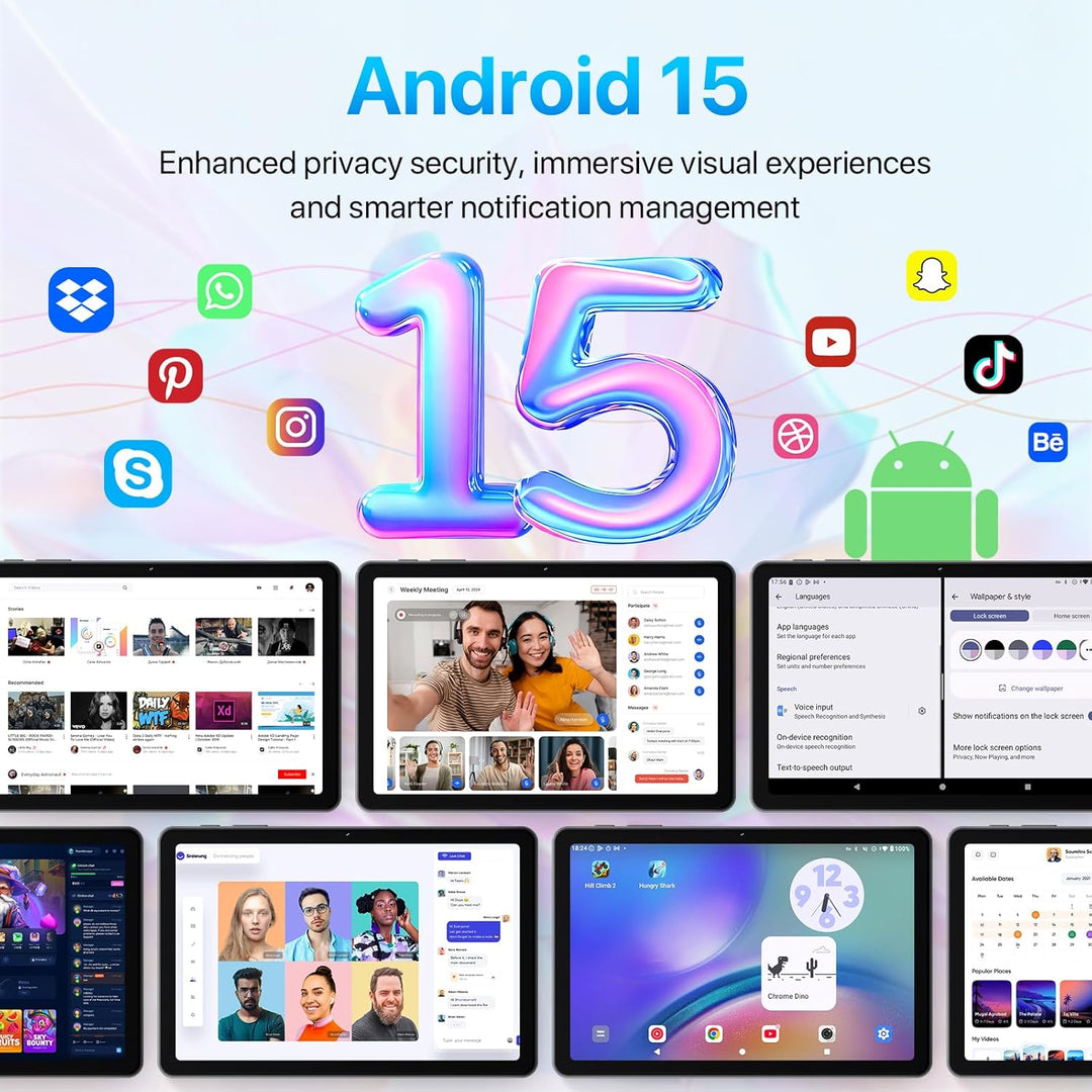 Tablet The World's First Android 15 con Gemini AI,10.1 pulgadas...