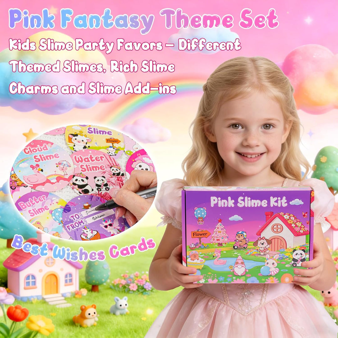 Paquete de 12 slimes, slime rosa para niños, kit de limo de nube de...