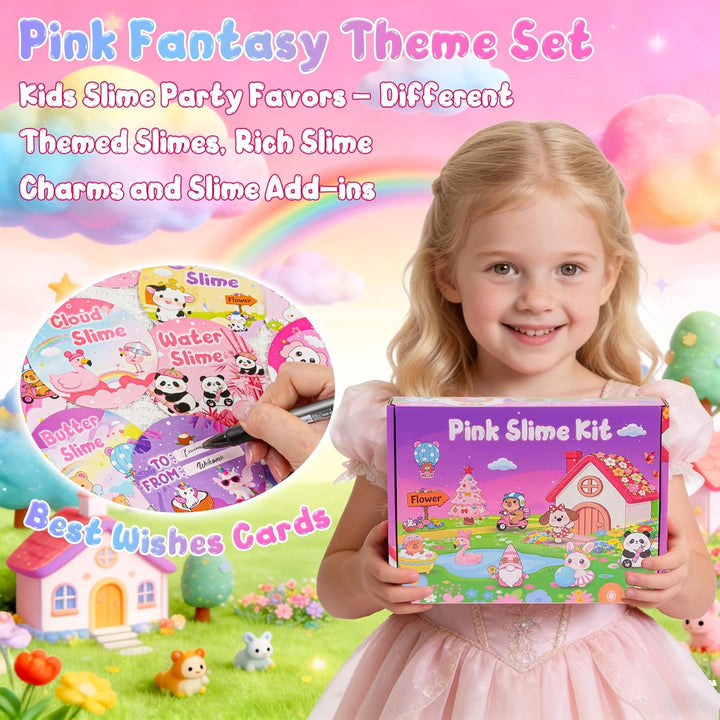 Paquete de 12 slimes, slime rosa para niños, kit de limo de nube de...