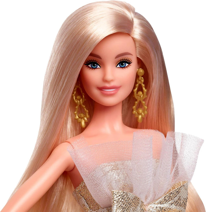 Barbie Signature 2025 Muñeca de Moda Rubia Navideña Vistiendo Vesti...