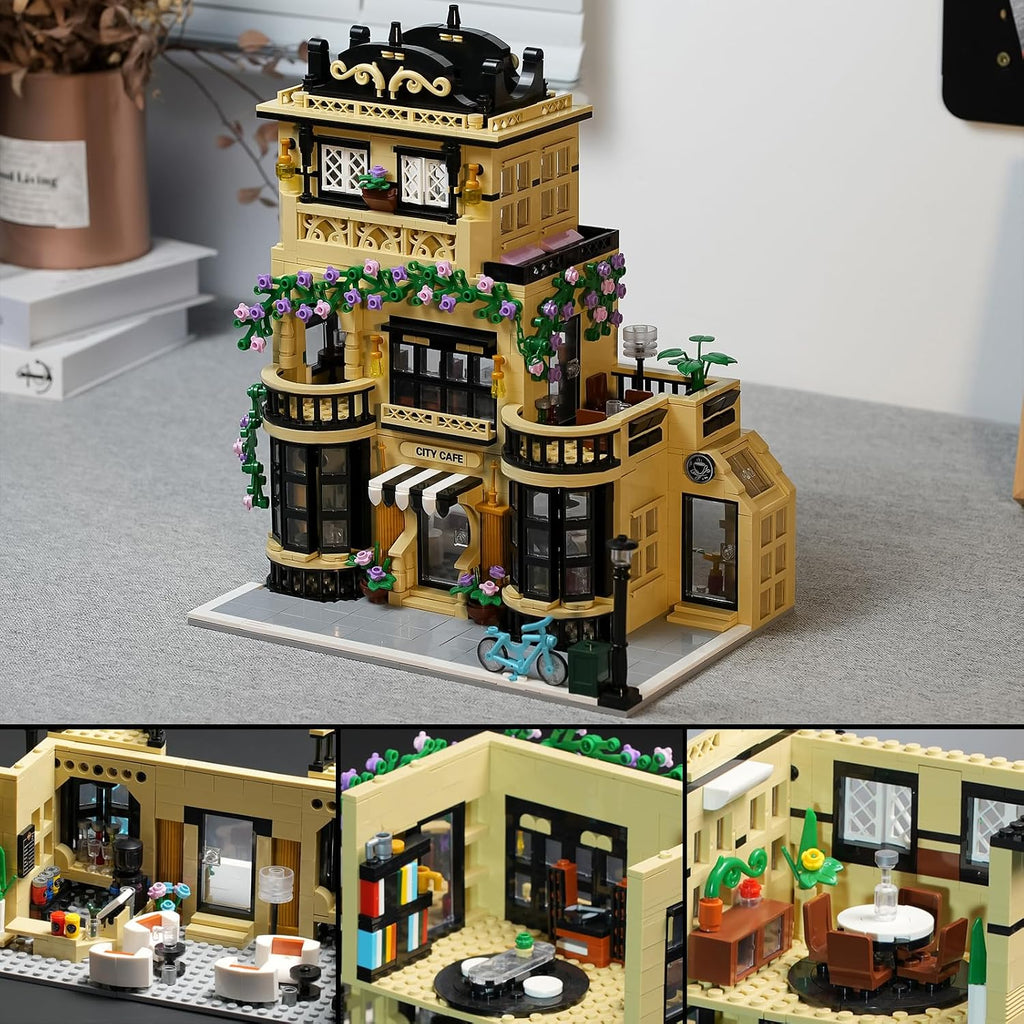 Flowers City Coffee Shop Set de construcción para adultos