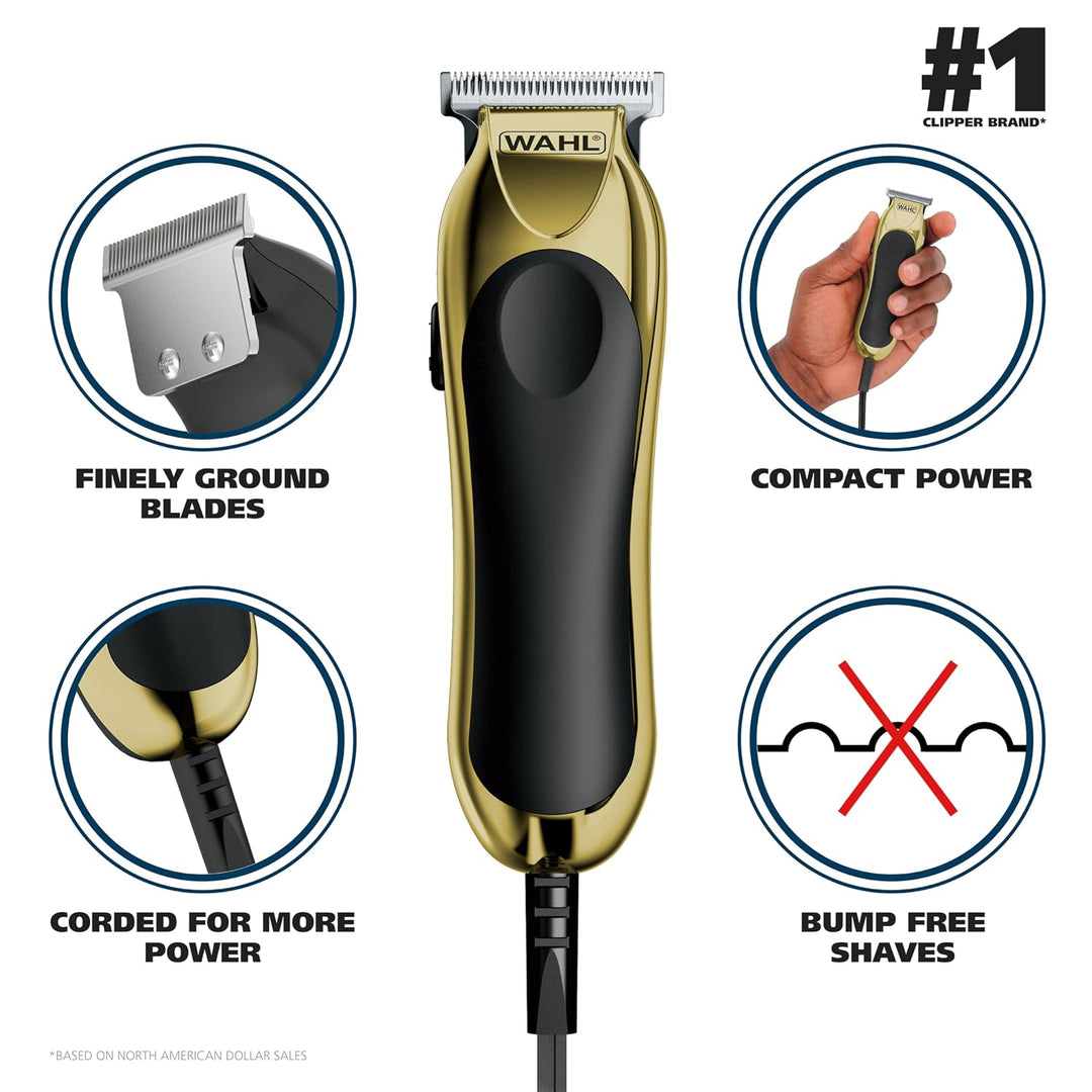 Wahl T-Pro - Recortadora de barba compacta con cable para hombre, c...