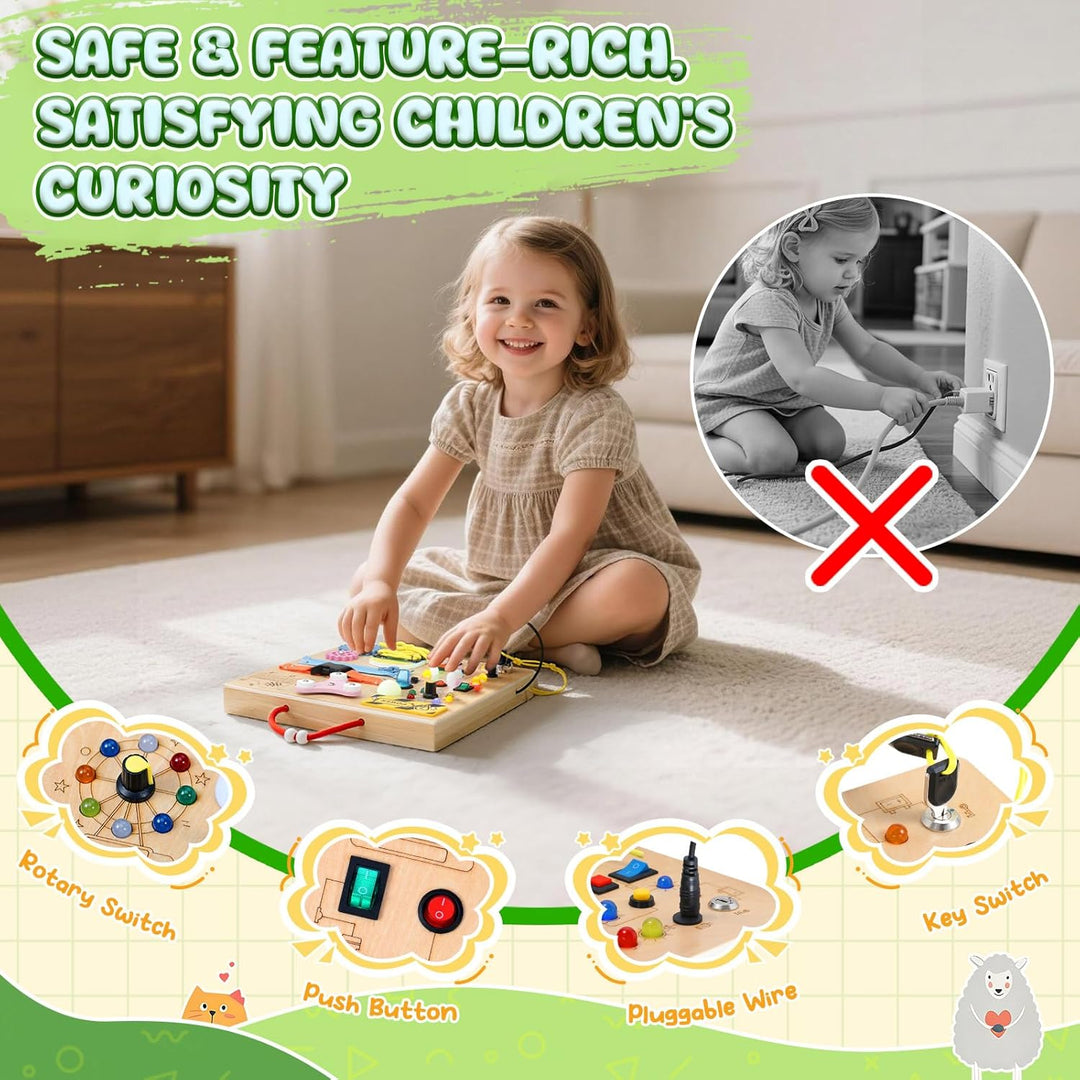 MoKo Busy Board Montessori Juguetes para niños de más de 3