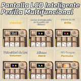 SOLAKAKA Teclado mecánico A99 Pro con pantalla LCD y perilla de met...