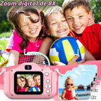 Juguetes de cámara selfie para niñas de 3 a 9 años, juguete de cámara de video digital con cubierta protectora, regalos de festival de cumpleaños de Navidad para niñas de 3 a 9 años