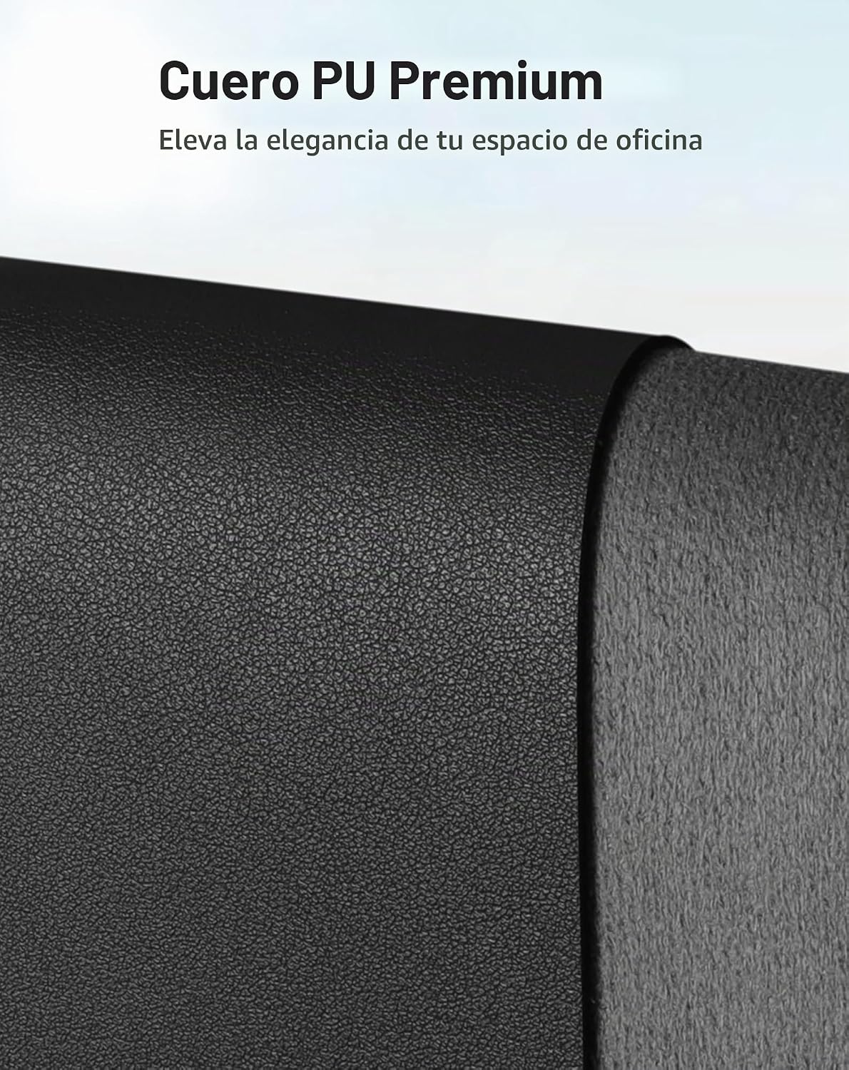 Aothia Tapete de escritorio de piel sintética, alfombrilla grande para mouse, antideslizante, superficie de escritura impermeable para oficina y hogar (negro, 40 x 24 pulgadas)